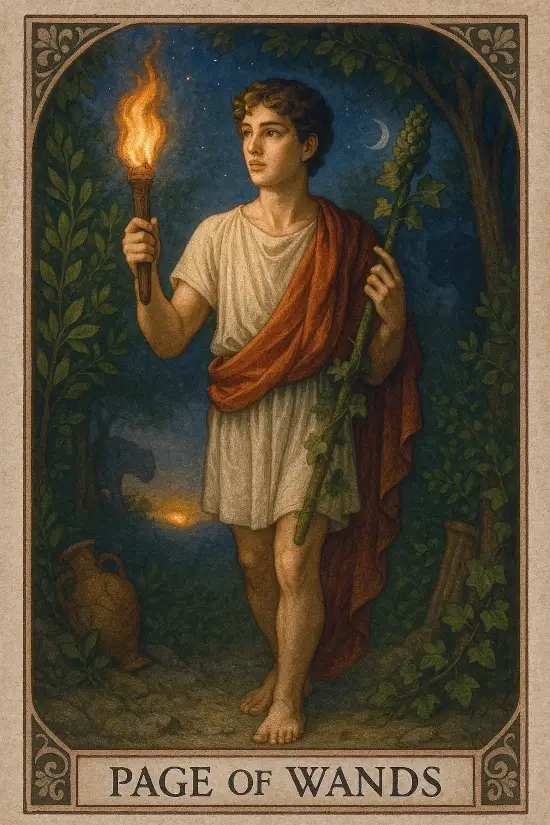 Page of Wands Tarot Card – Archetype, Influence, and Role in the Court