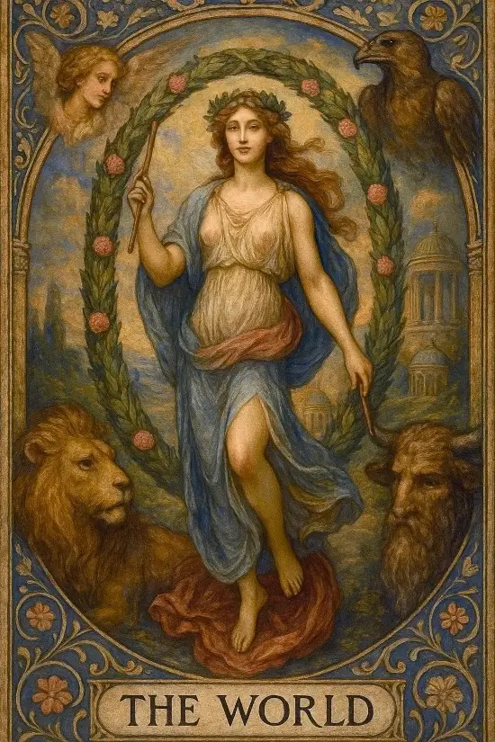 The World Tarot Card – Symbolism, Message, and Archetypal Meaning